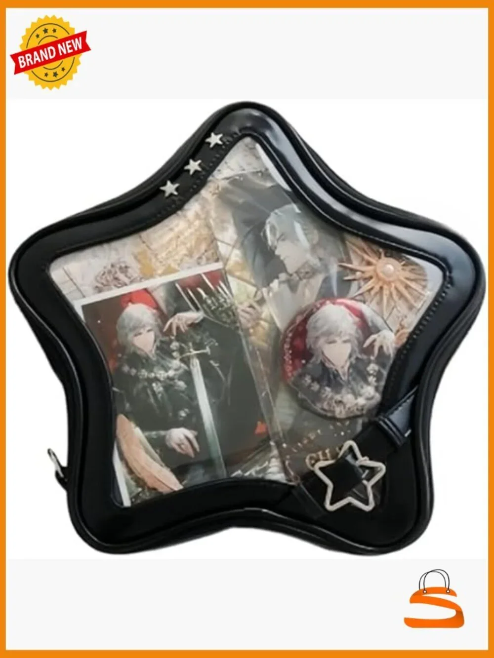 Star Shape Ita Bag Crossbody Backpack with Insert